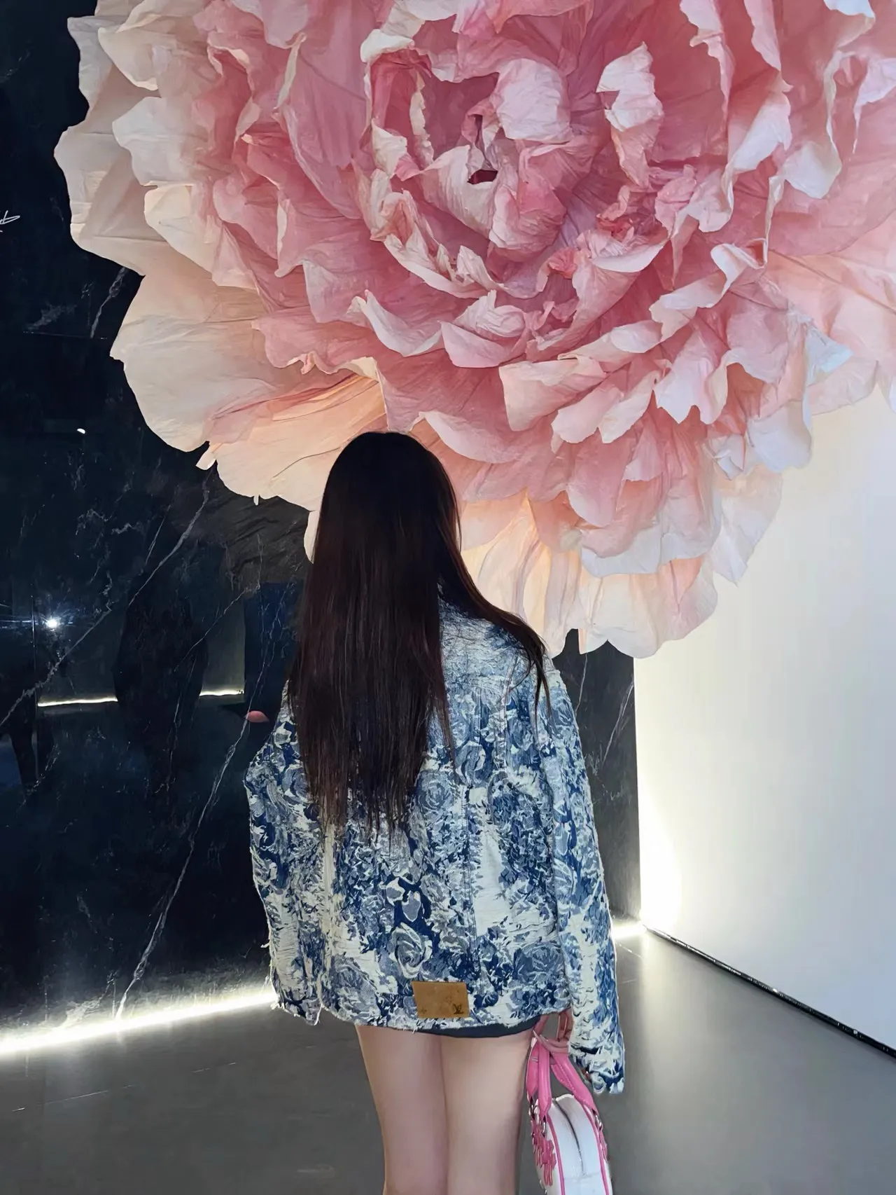 Louis Vuitton/Louis Vuitton Retro floral fringed denim jacket